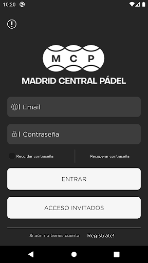 Android application Madrid Central Padel screenshort