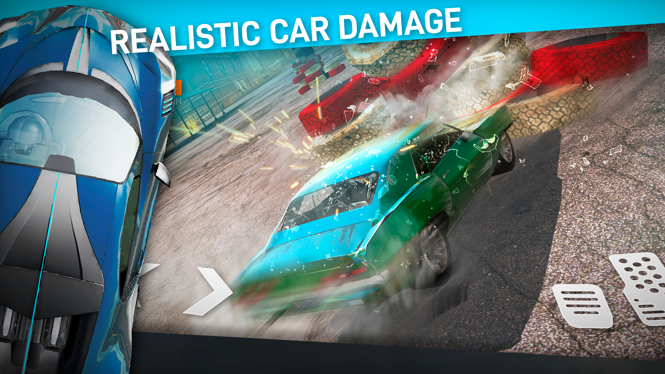 تحميل لعبة Car Stunt Races مهكرة للاندرويد