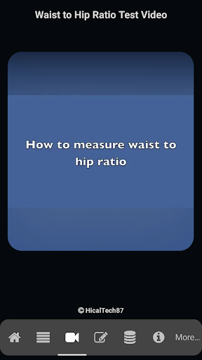 Waist to Hip Ratio Test