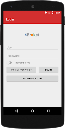 Android application iBroker screenshort