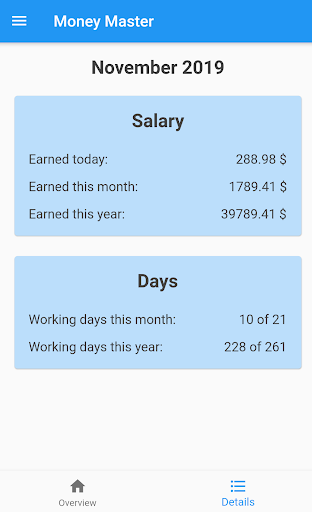 Money Master:Watch your salary Screen 3