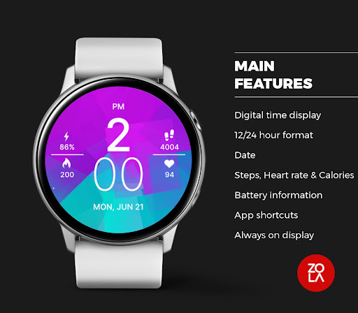 Modern Sporty Fit Watch Face Screen 2