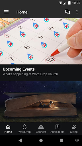 Android application WordDrop Bible Study screenshort