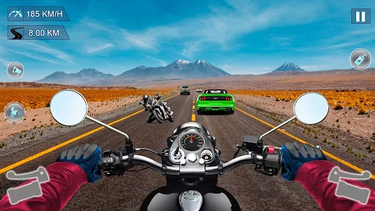 Autobahn-Motorrad-Rennspiel