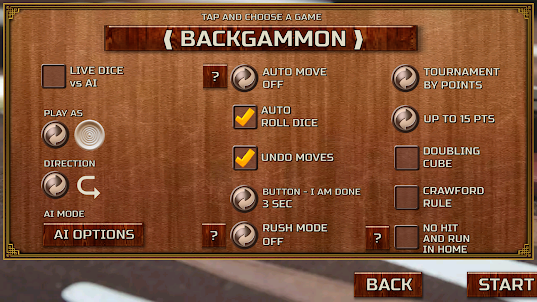 Backgammon - 18 Games