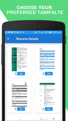 Android application Resume Builder & CV Maker PDF screenshort