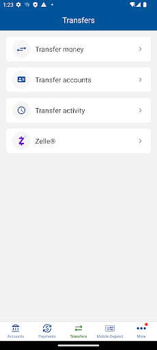 Zions Bank Mobile Banking Screen 3