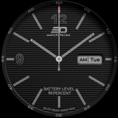 aad 27l black 3D watch faces