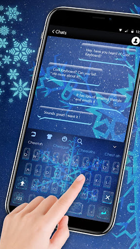 Ice Blue Snow Keyboard theme