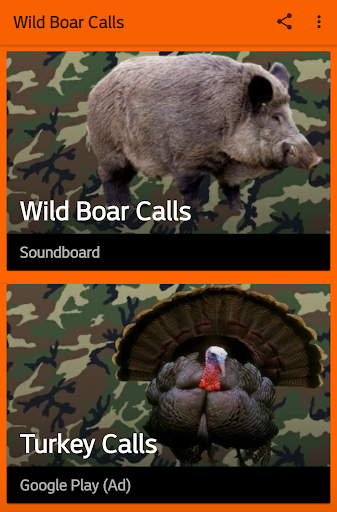 Android application Wild Boar Hunting Calls screenshort