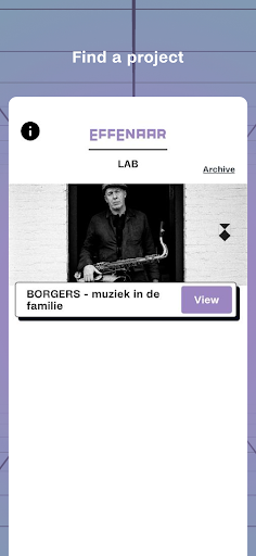 Android application Effenaar Lab screenshort