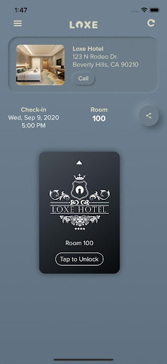 Loxe - Hotel Mobile Keys Screen 2