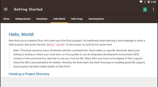 Screenshot of Learn Rust Programming Offline