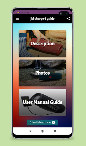 Android application Jbl charge 4 guide screenshort