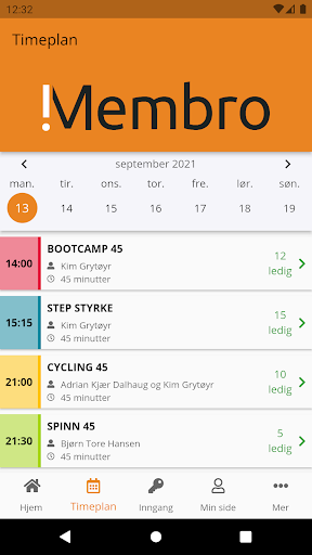 Android application Membro screenshort