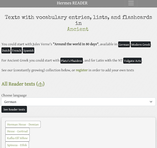 Hermes Reader Screen 3