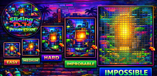Sliding Picture Escape Offline شعار الغلاف الرسمي لتطبيق الأندرويد