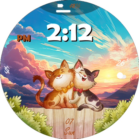 BFF1- Cute Cat watchface screenshot 18
