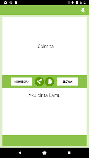 Indonesian-Slovak Translator Screen 2