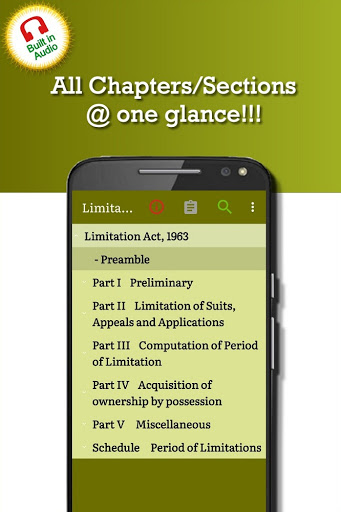Android application Limitation Act 1963 screenshort