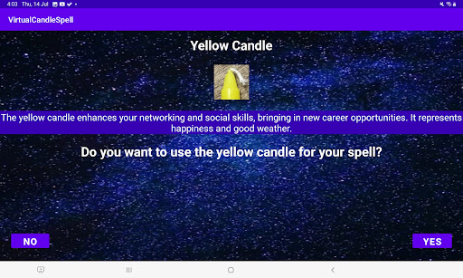 Virtual Spell Candle Magic Screen 2