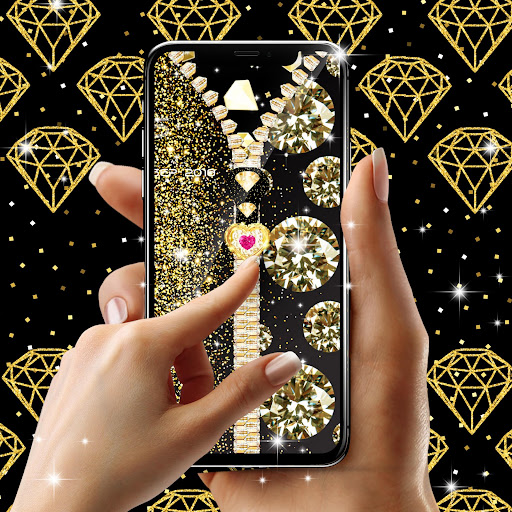 Gold diamond lock screen Screen 3