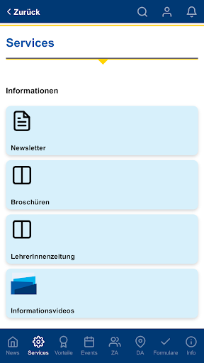 LLmobile | NÖ Landeslehrer Screen 2