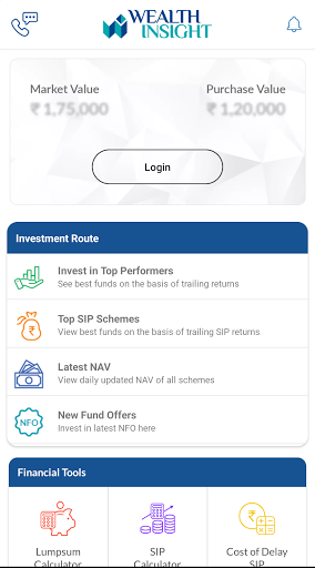 Mutual Fund App Wealth Insight Screen 2