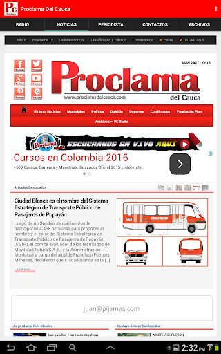 Android application Proclama del Cauca screenshort