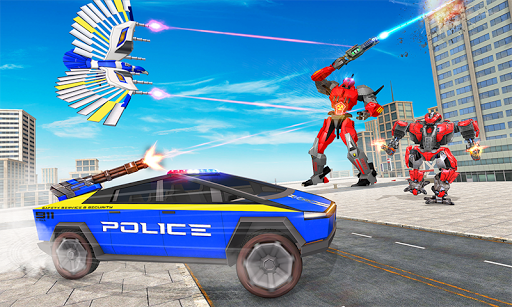 Android application Police Eagle Robot Truck Games screenshort