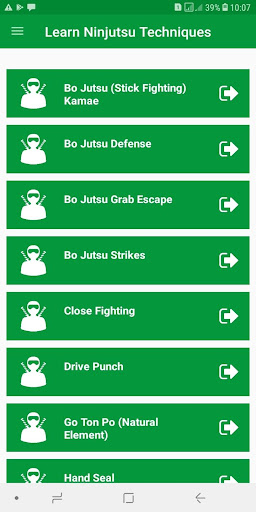 Android application Learn Ninjutsu Techniques screenshort