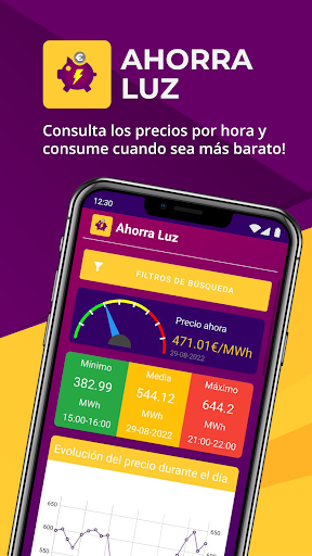 Android application PrecioLuz. Ahorra en Luz hoy screenshort