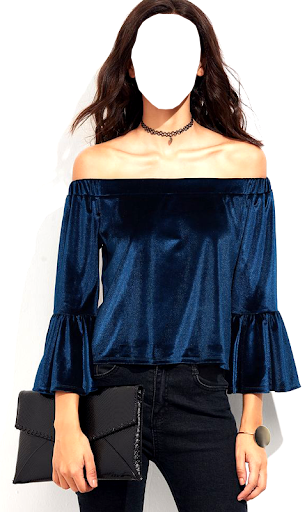 Women Crop Shoulder Photo Suit Screen 3
