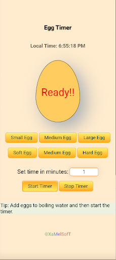 Egg Timer Screen 3