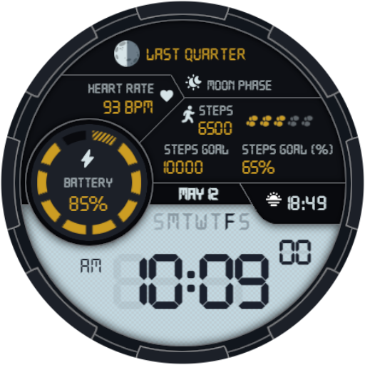 DS D008 - Digital watch face Logo