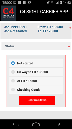 Android application C4 SIGHT CARRIER APP screenshort