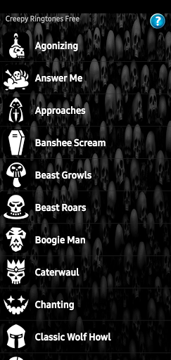 Android application Creepy Ringtones screenshort