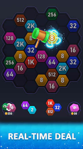 Hexa Number : 2048 Puzzle Game Screen 3
