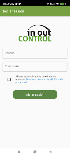 Android application Inout Control Scanner screenshort