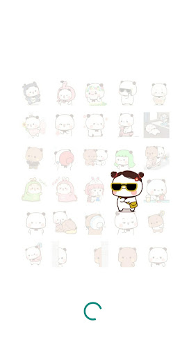 Android application Animated Bubu Panda Stickers screenshort