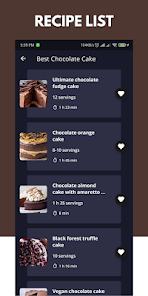 Screenshot 3 Chocolate Cake Recipes Offline android