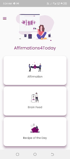 Android application Affirmations4Today screenshort