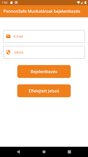 Android application Munkatársak screenshort