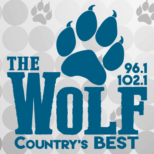 96.1 & 102.1 The Wolf logo