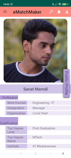 eMatchMaker - Matrimony App Screen 2