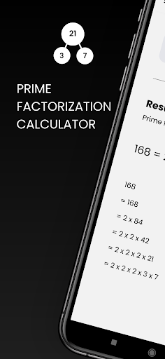 Android application Prime Factorization Calculator screenshort