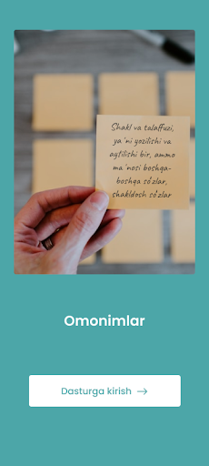 Android application Omonimlar screenshort