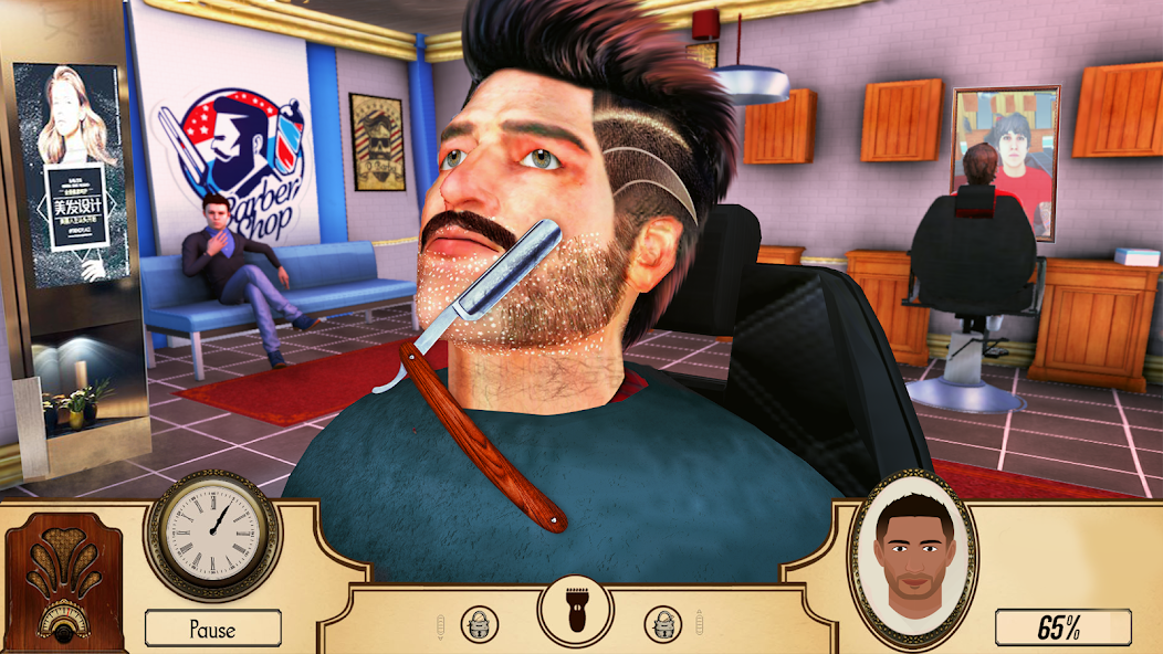 Barber Shop Hair Salon Game MOD APK v4.0 (Unlocked) - Apkmody