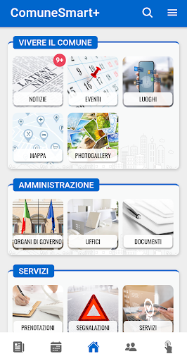 Android application ComuneSmart+ screenshort