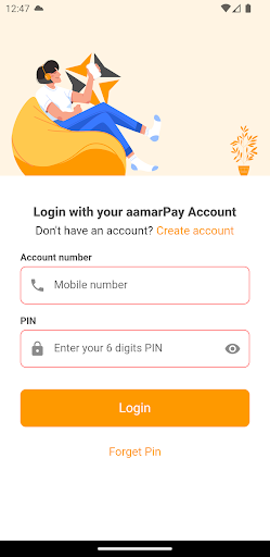 Android application aamarPay screenshort